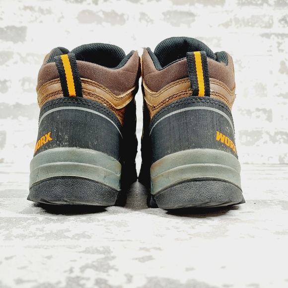 Red Wing Shoes Worx Brown Leather Lace Up Working Hiking Boots K254 - Picture 6 of 11